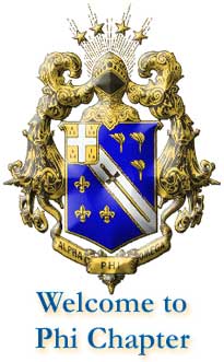 Welcome to Phi Chapter (Alpha Phi Omega crest)